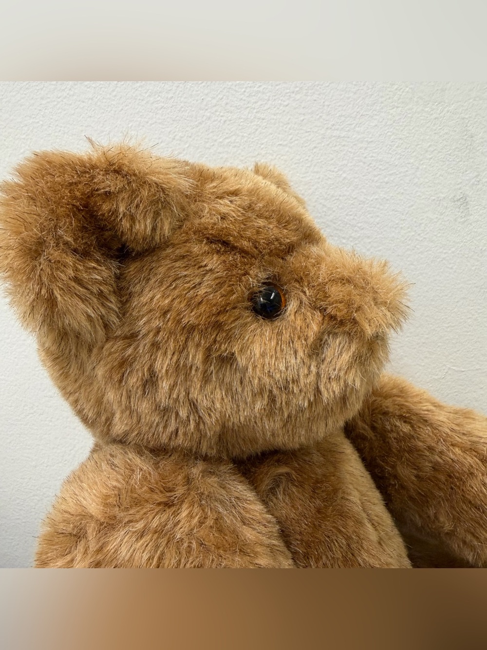 Vintage Vermont Teddy Bear 1991-1993 Jointed Arms & Legs, Suede Nose & Pads, 16" - Picture 6 of 10